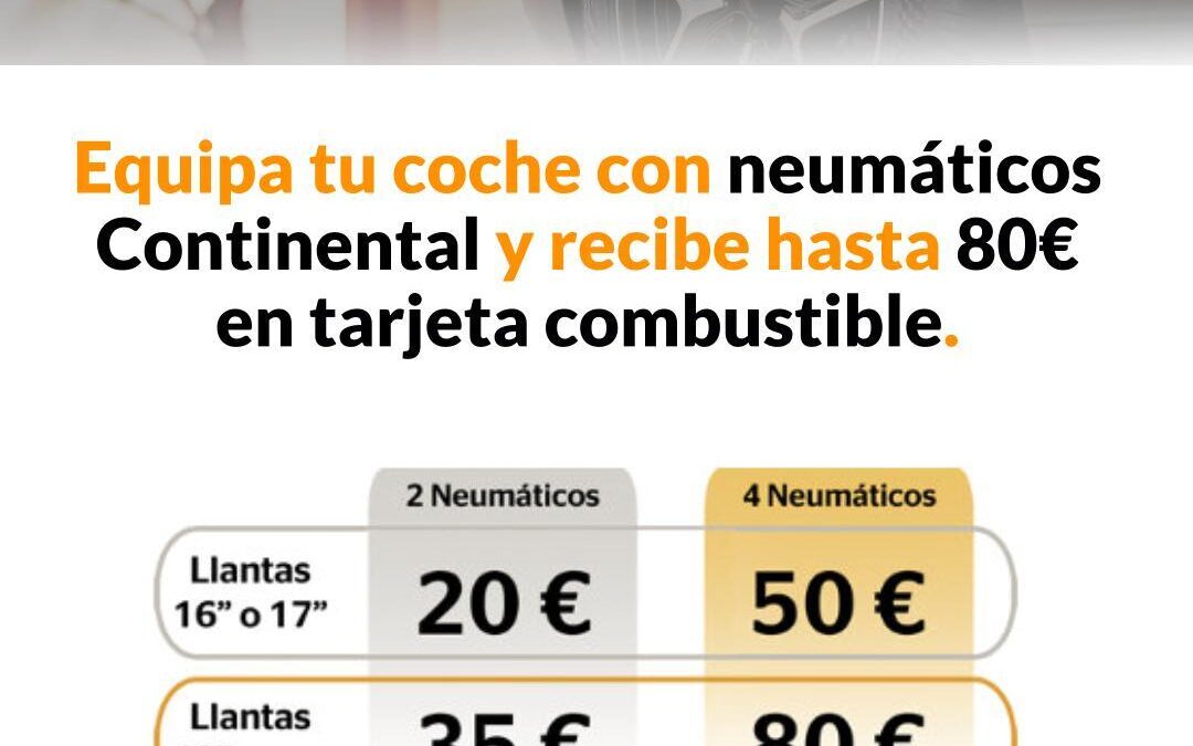 PROMOCIÓN: hasta 80€ en tarjeta combustible