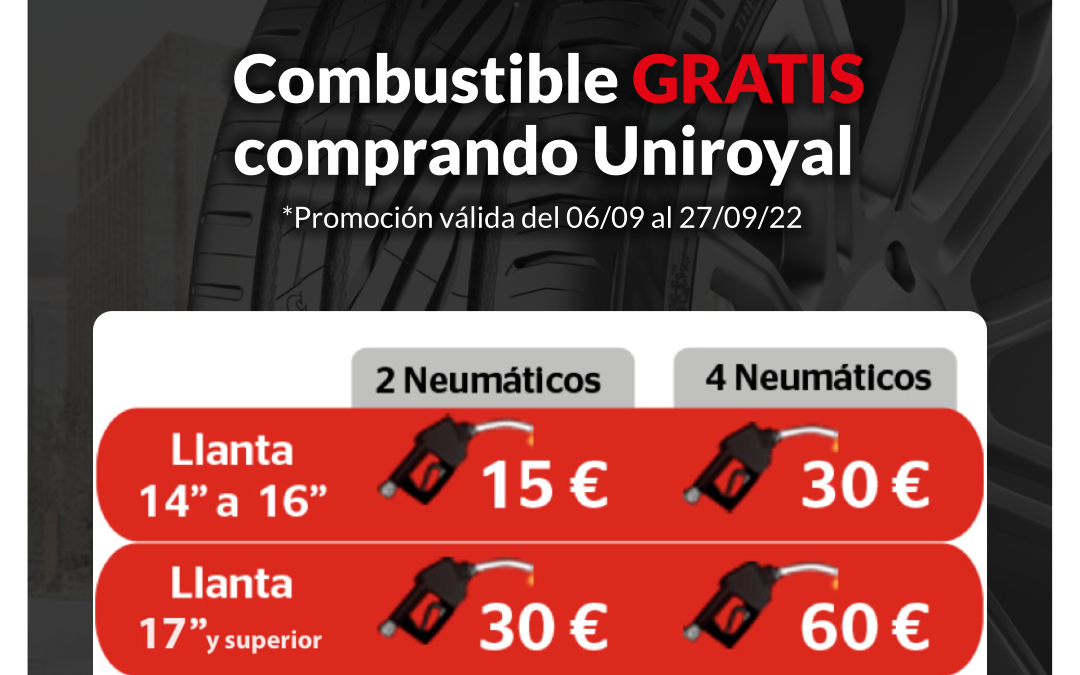 PROMOCIÓN: hasta 60€ en cheque combustible